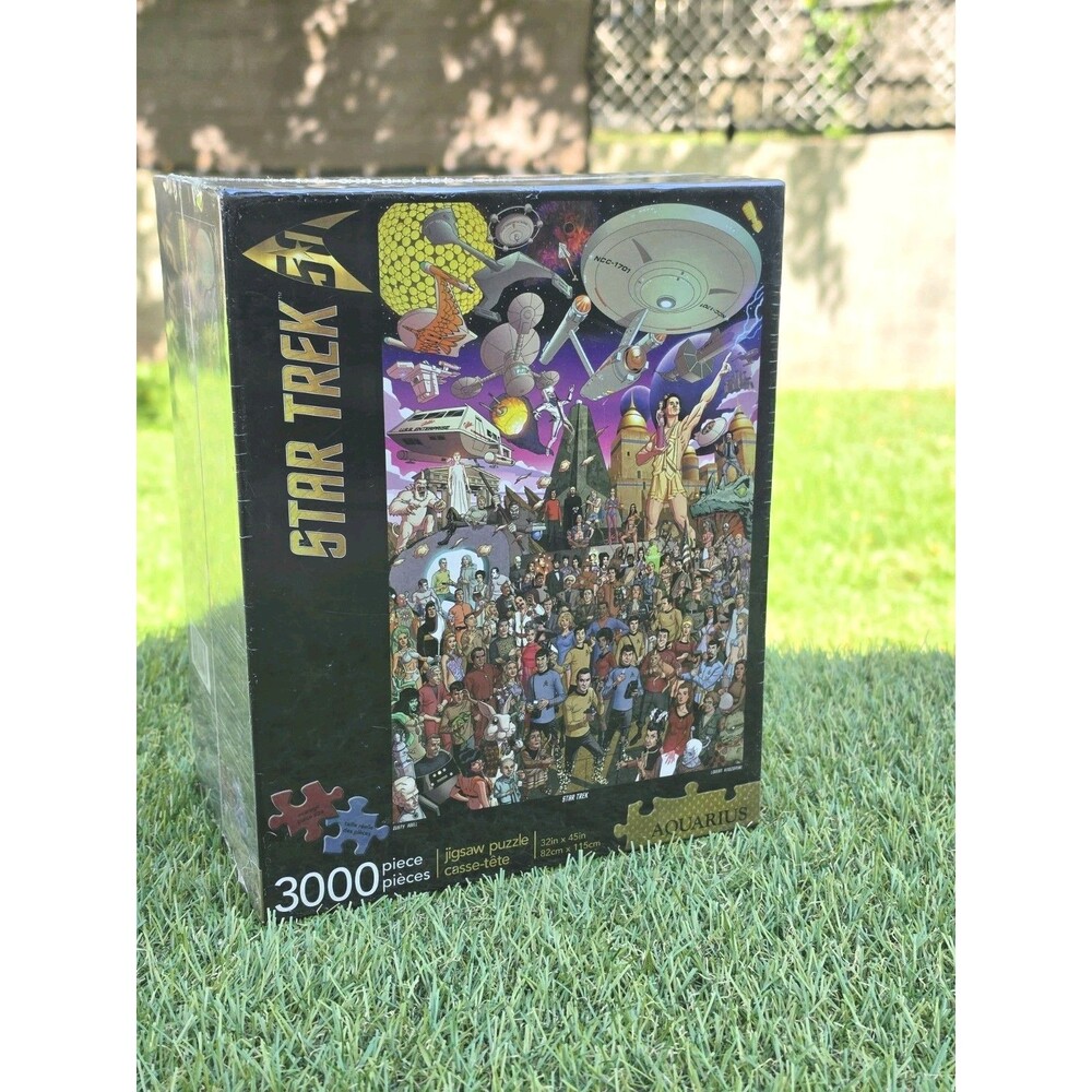 Aquarius STAR TREK 50th Anniversary Jigsaw Puzzle 3000 Piece 32"x45" New Sealed